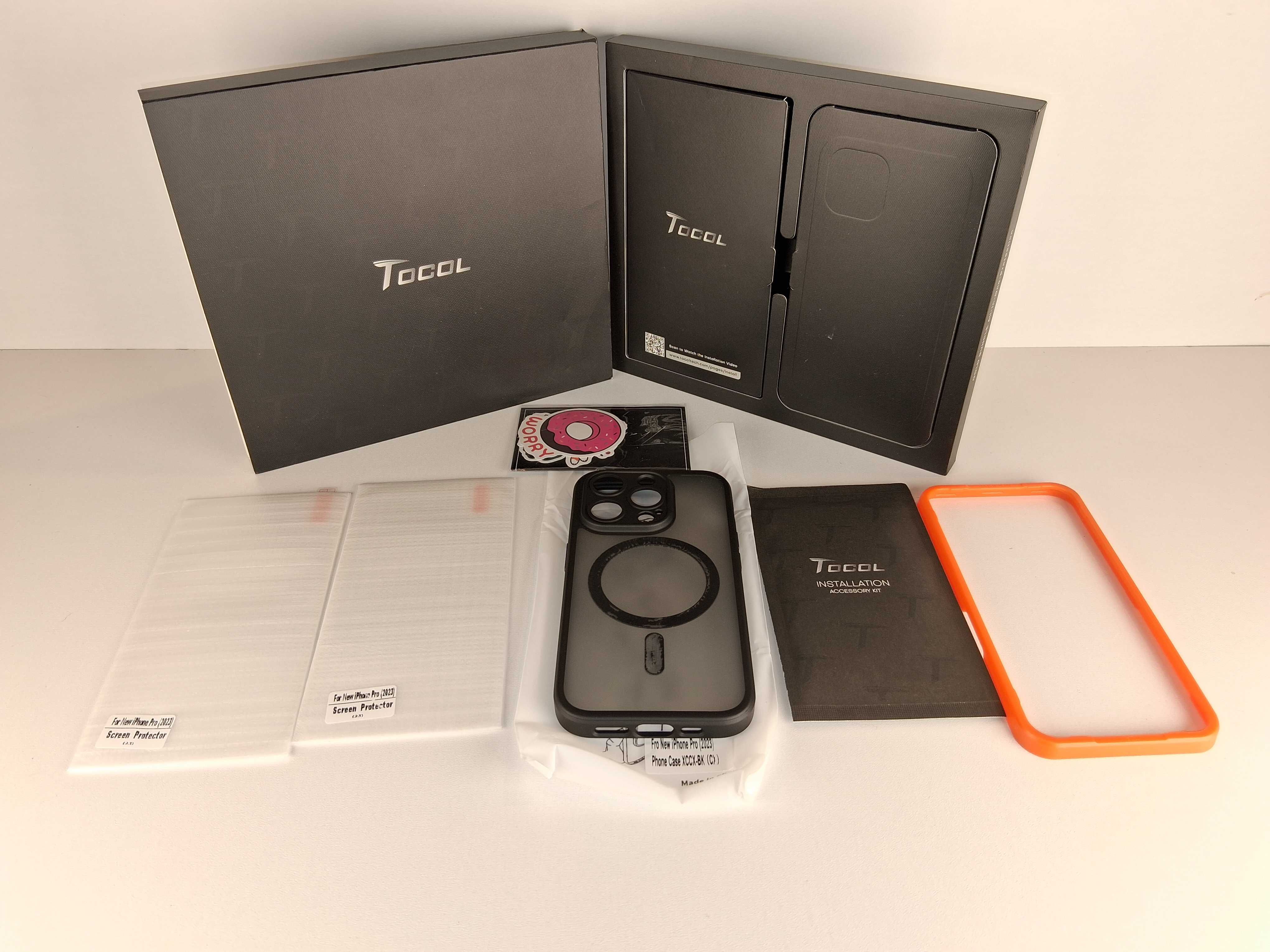 Y049 Zestaw Tocol Case MagSafe + 2 Szkła iPhone 15 Pro (2023) ProBox