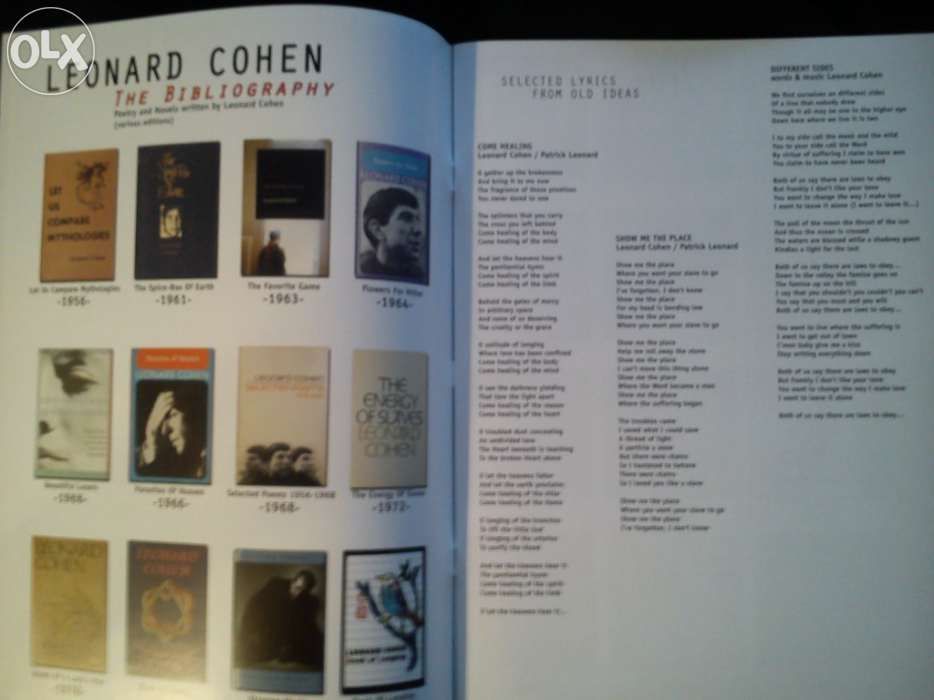 Leonard Cohen "European Tourbook 2012" RARO