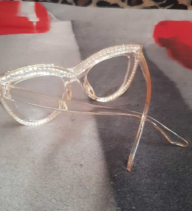 Okulary kocie kolor biały