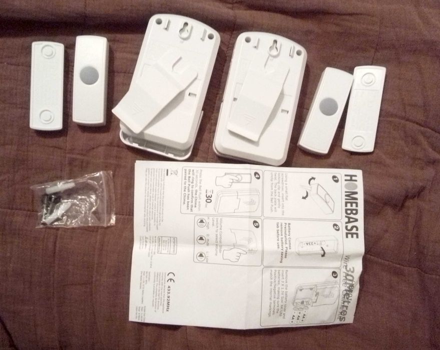 2 zdalne, bezprzewodowe dzwonki do drzwi Byron