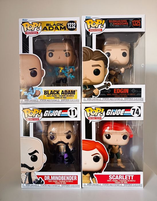 4 Funko Pop's originais