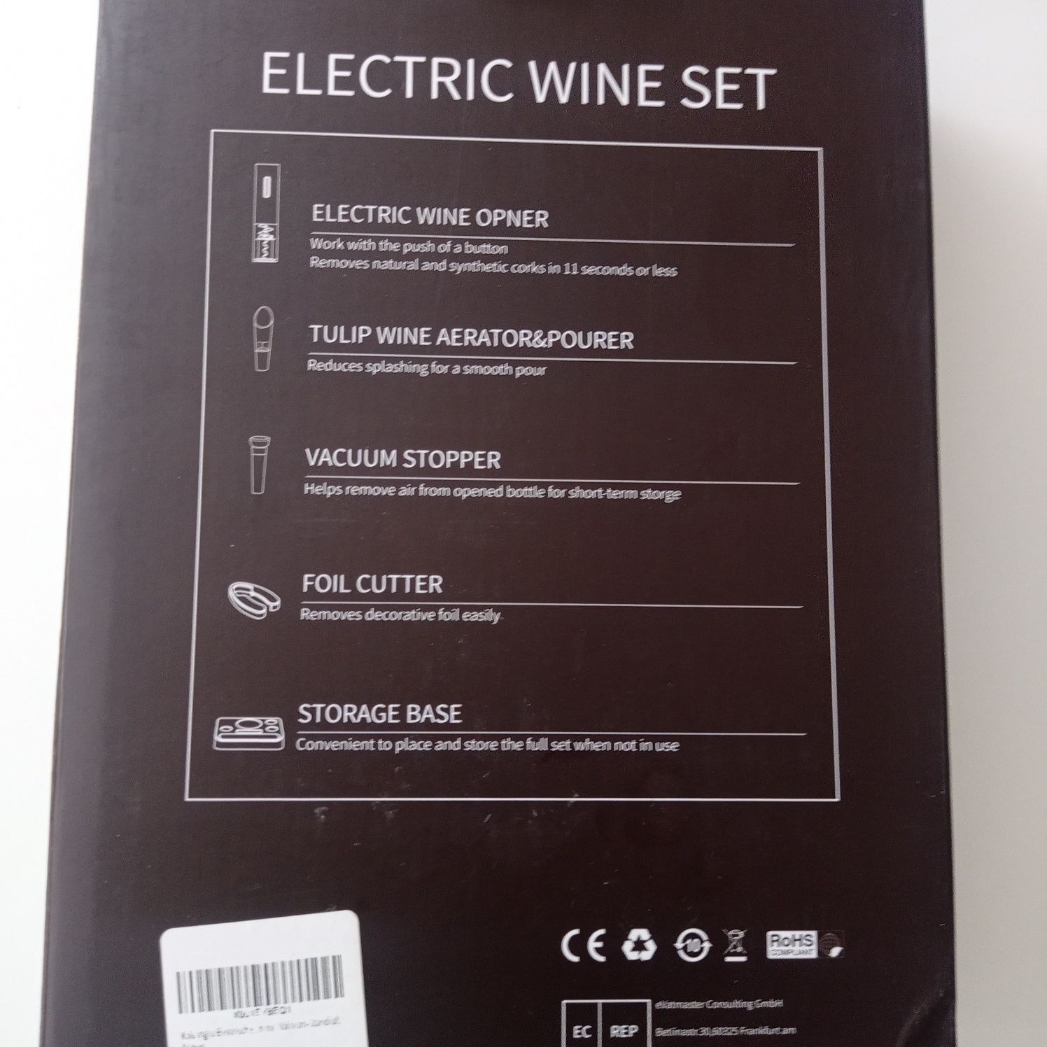 Elektryczny otwieracz do butelek wina USB prezent