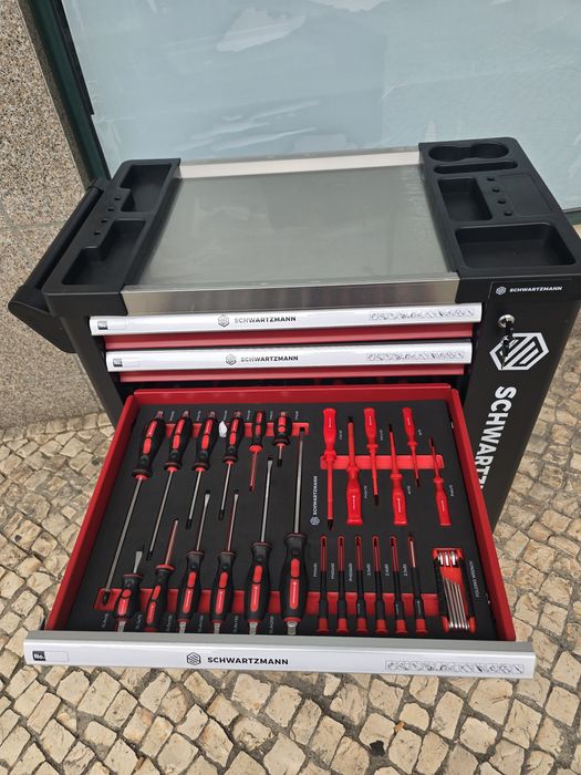 Carrinho de ferramentas 6 gavetas 4 completas novo