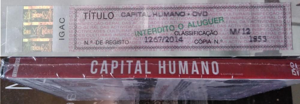 Capital Humano. Filme italiano do realizador Paolo Virzì em DVD