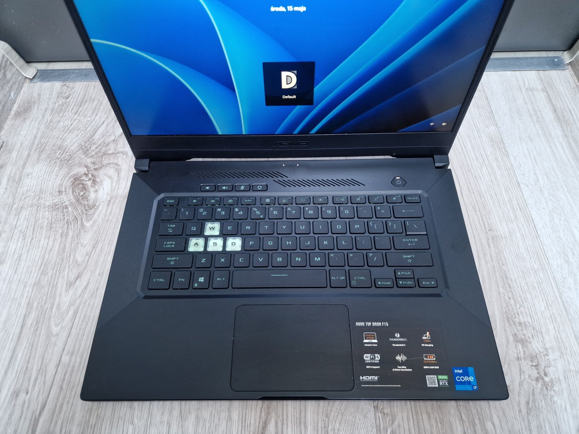 **Asus tuf f15 Intel i7 Rtx3060  16GB Ram**