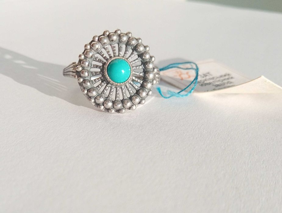 Вінтажний перстень кольцо Срібло 925 проба. Бірюза. Розмір 18