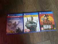 Gry na Ps4 Wiedzmin, red dead remption2 i horizone OPIS