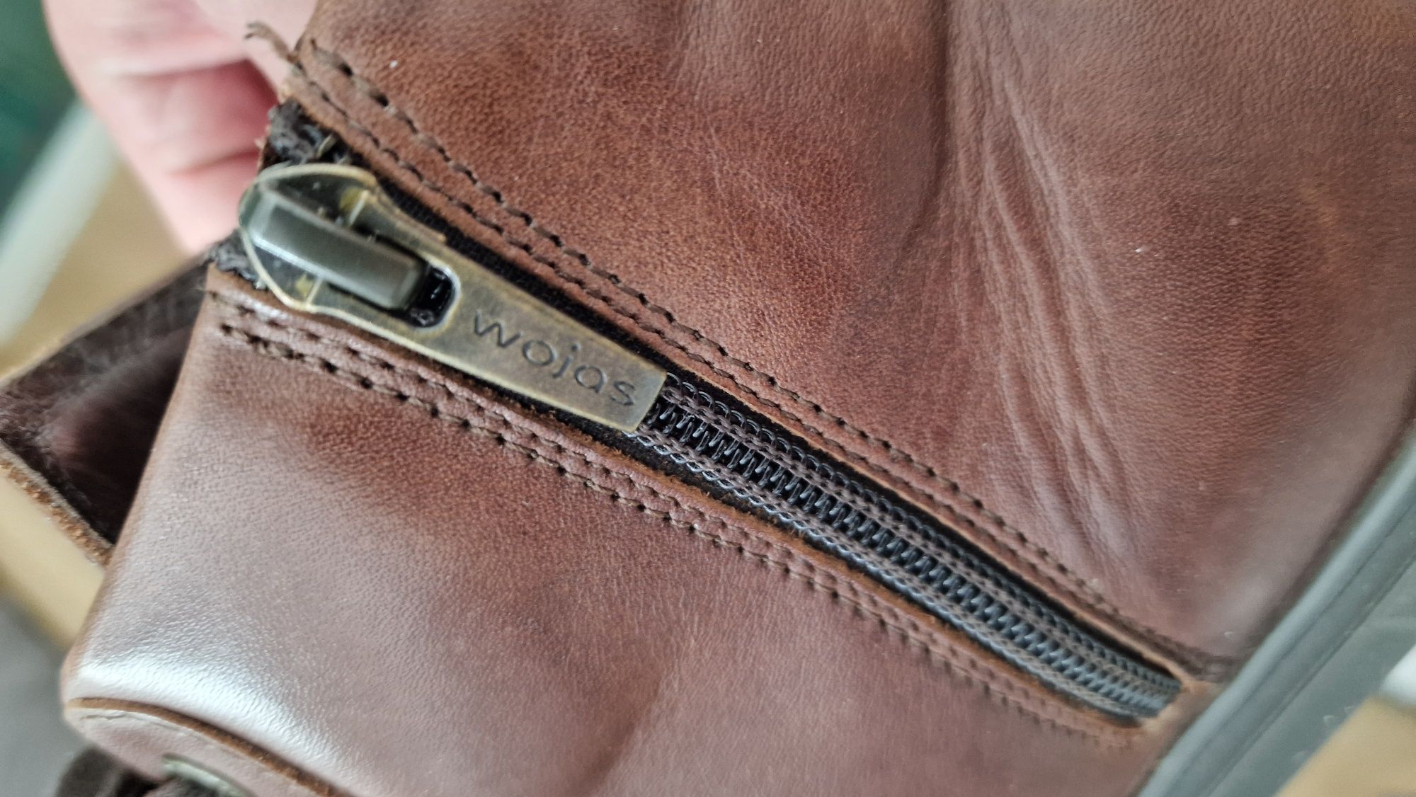 Trzewiki sneakers Wojas 620952 brązowe sznurowane i na ekspres