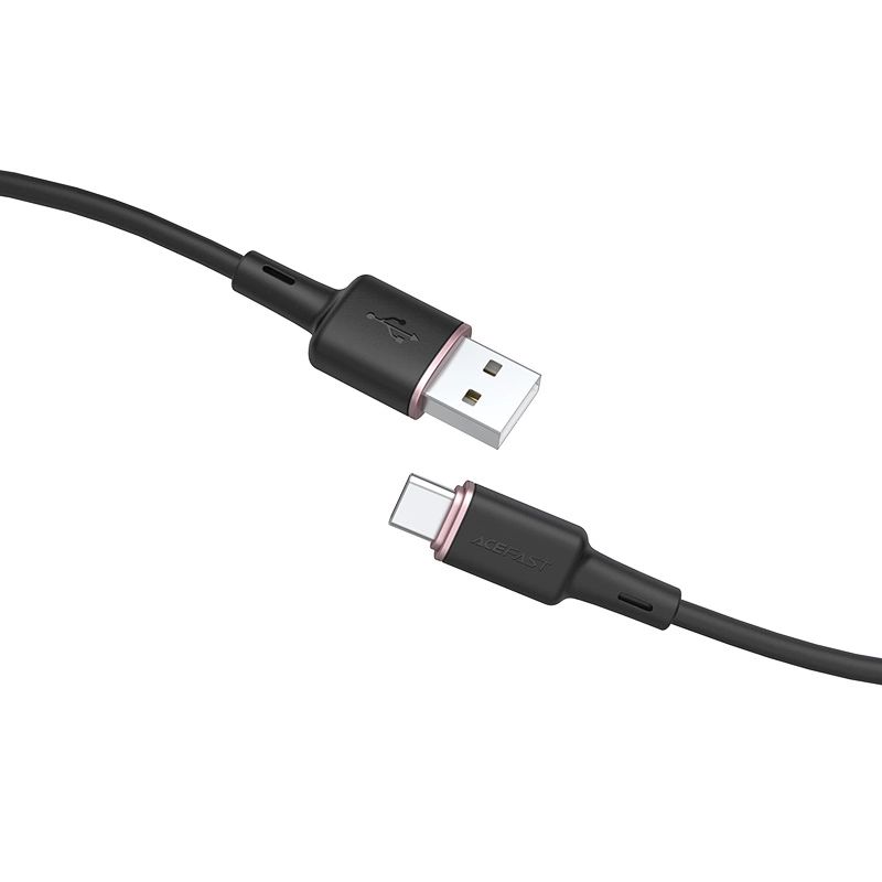 Acefast Kabel Usb - Usb Typ C 1,2M, 3A Czarny (C2-04 Black)