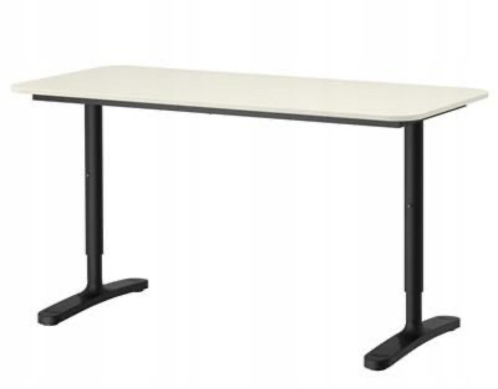IKEA BEKANT podstawa do biurka, nogi, czarny, 120x80 cm