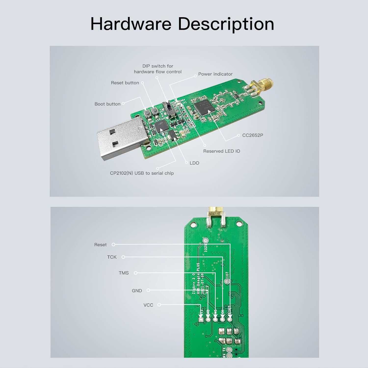 SONOFF Dongle USB Zigbee plus 3.0 SMA interfejs anteny zewnętrznej