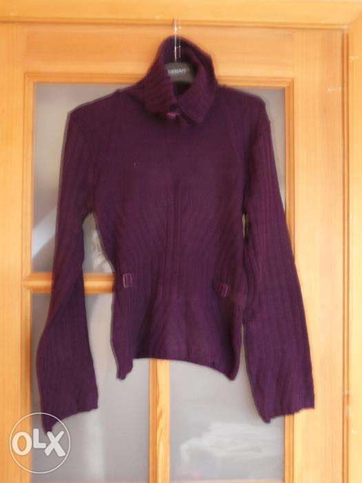 Jennifer Atrakcyjny golf obcisły sweter fioletowy