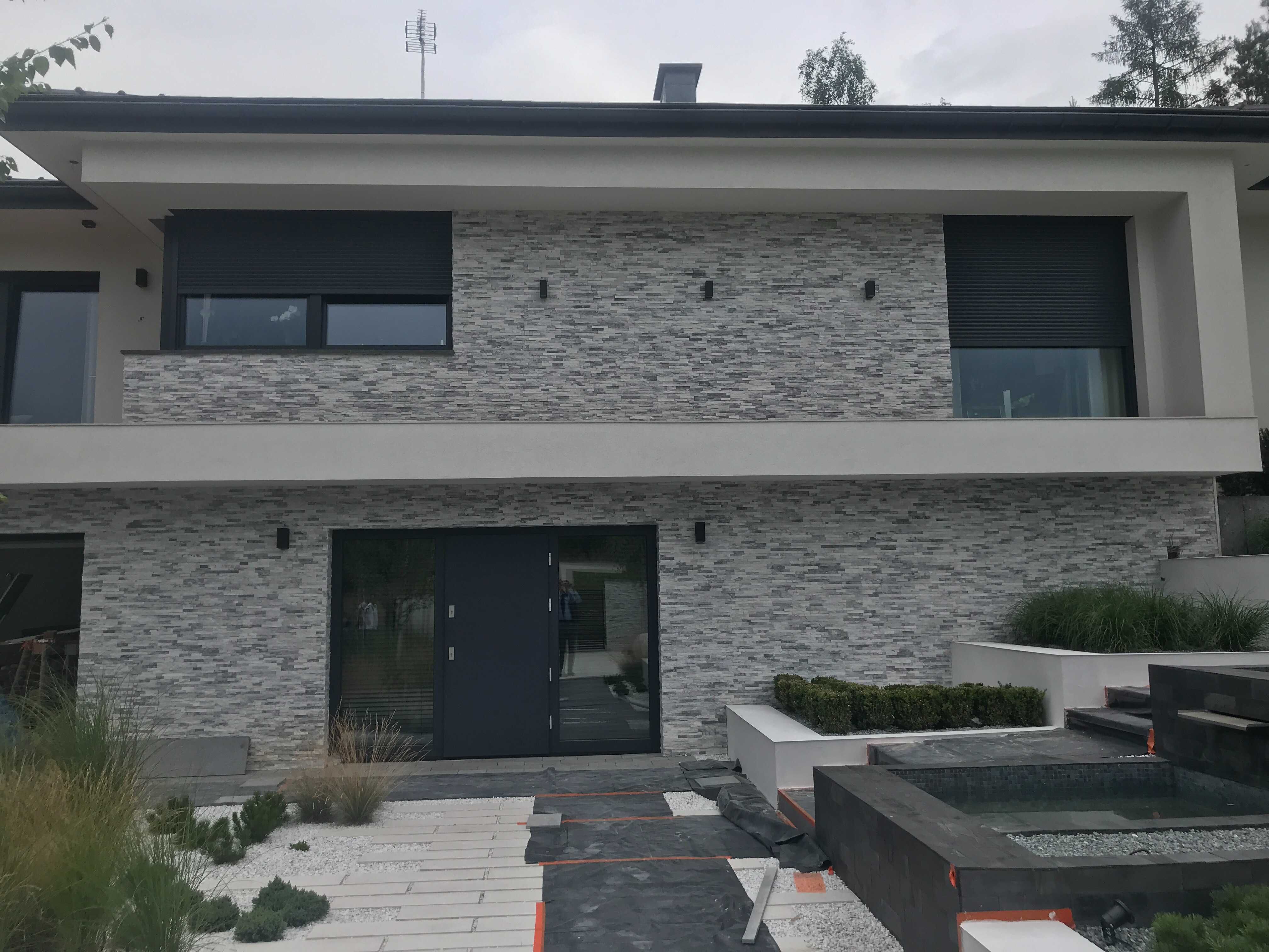 Panel Ścienny Kwarcyt , szary 36x10x0,8-1,3 cm Quartz white&grey
