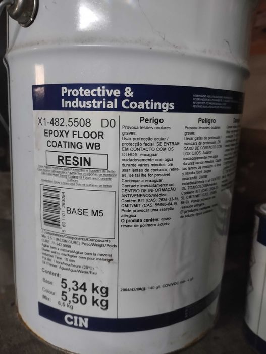 Tinta branca epoxy resina e endurecedor CIN 5kg