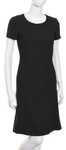 ESPRIT elegancka trapezowa sukienka do pracy czarna w rzucik 34 36