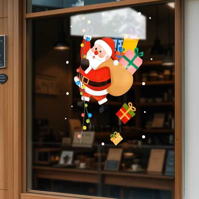 Naklejka na Okno 45cm x 60cm, Święty Mikołaj