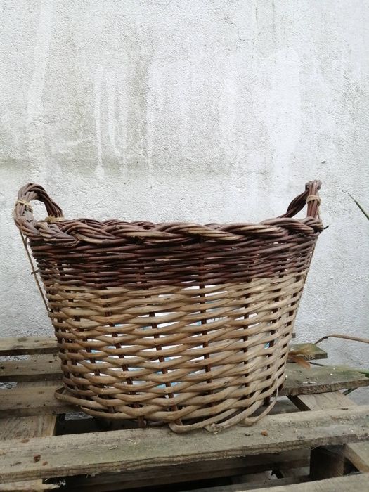 Cesto verga vime palhinha grandes dimensões