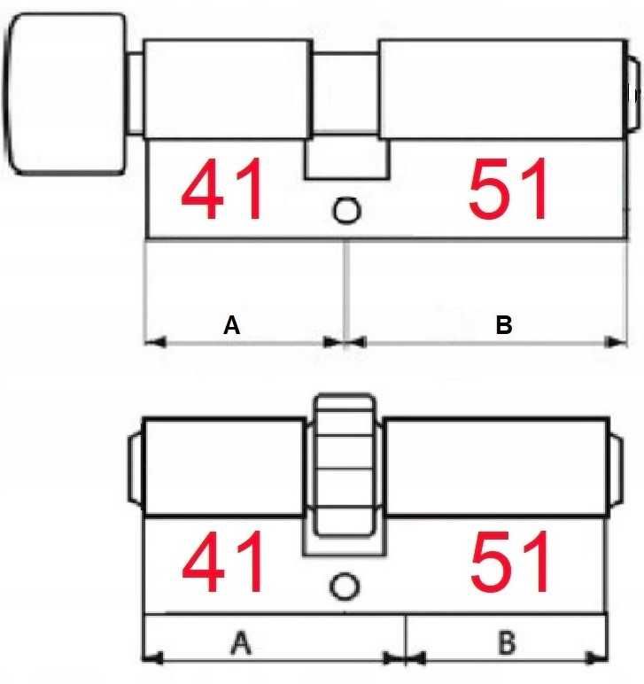 Wkładka do drzwi DELTA, system jednego klucza Z41/51 + G41/51