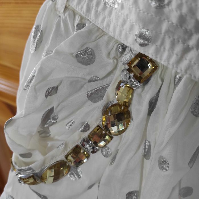 Spódniczka Wójcik 134 i biały kożuszek h&m  128