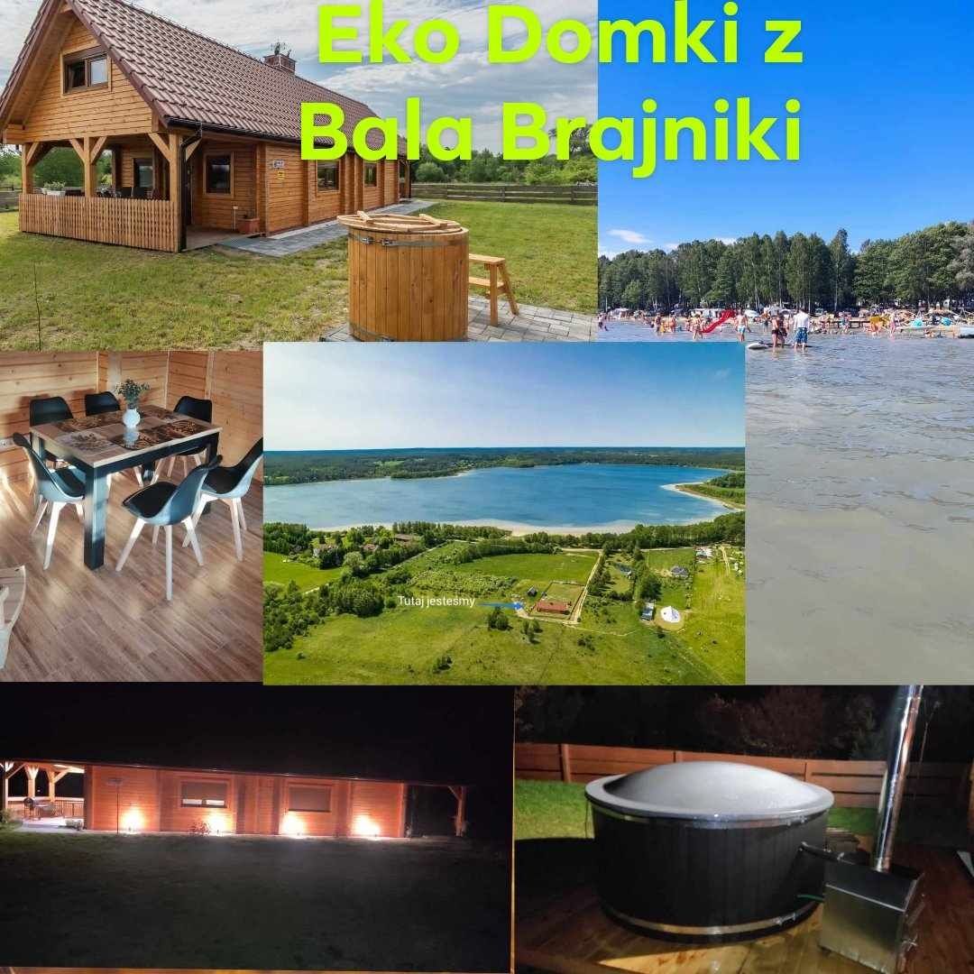 Komfortowy dom bliźniak z bala Sauna Jacuzzi  jezioro Świętajno