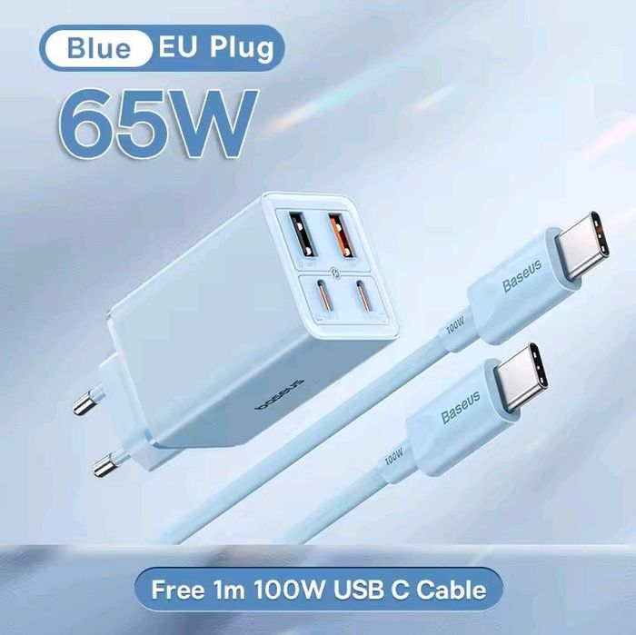 Зарядний пристрій Baseus + кабель