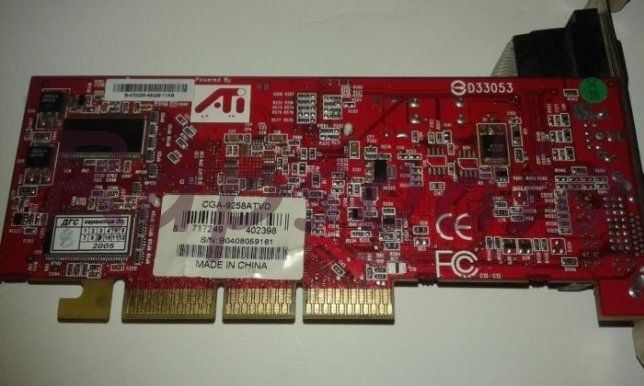 ВИДЕОКАРТА AGP Club 3D Radeon 9250 CGA-9258TVD 128mb