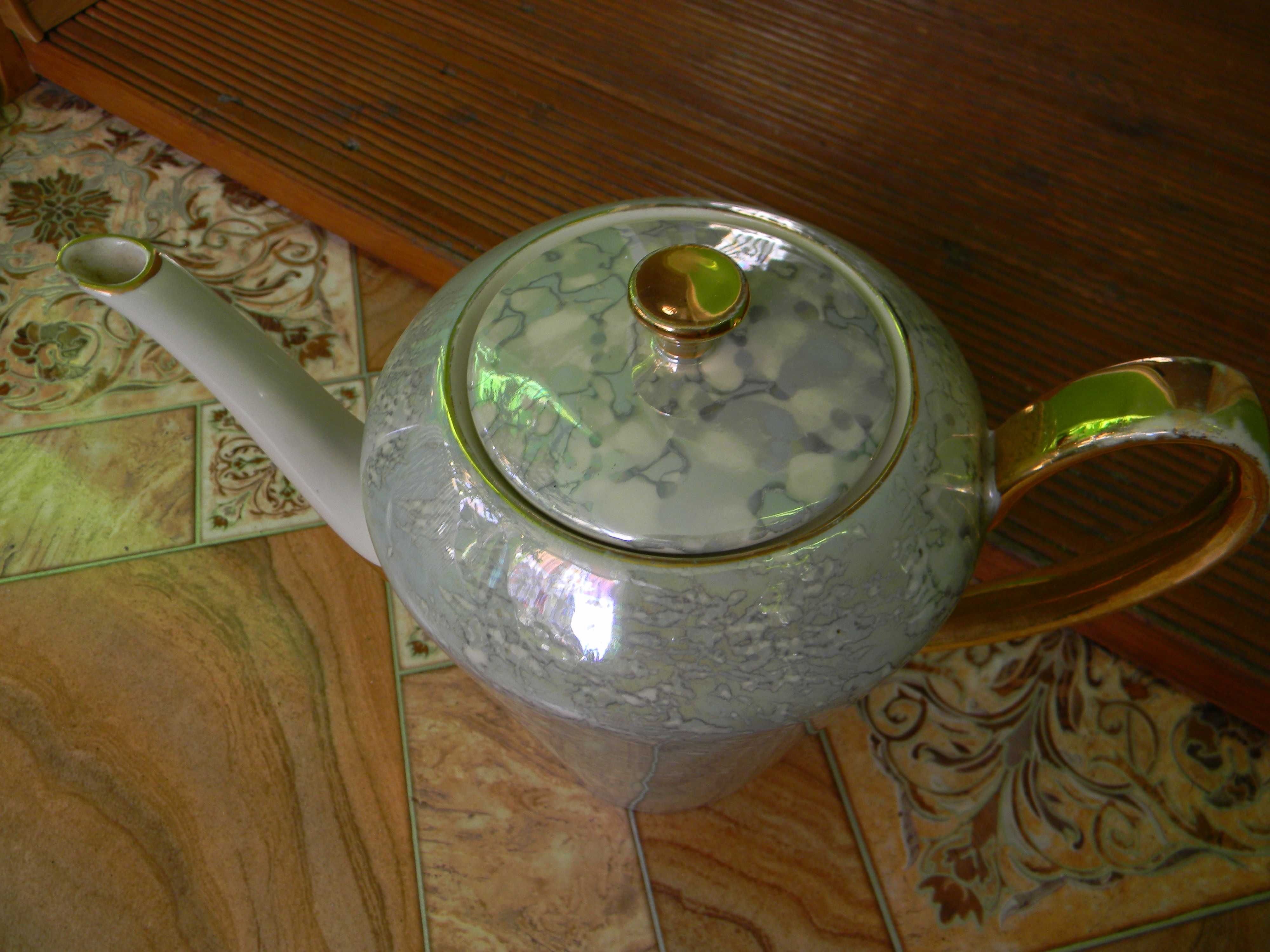 Dzbanek imbryk Porcelana Chodzież marmurkowy