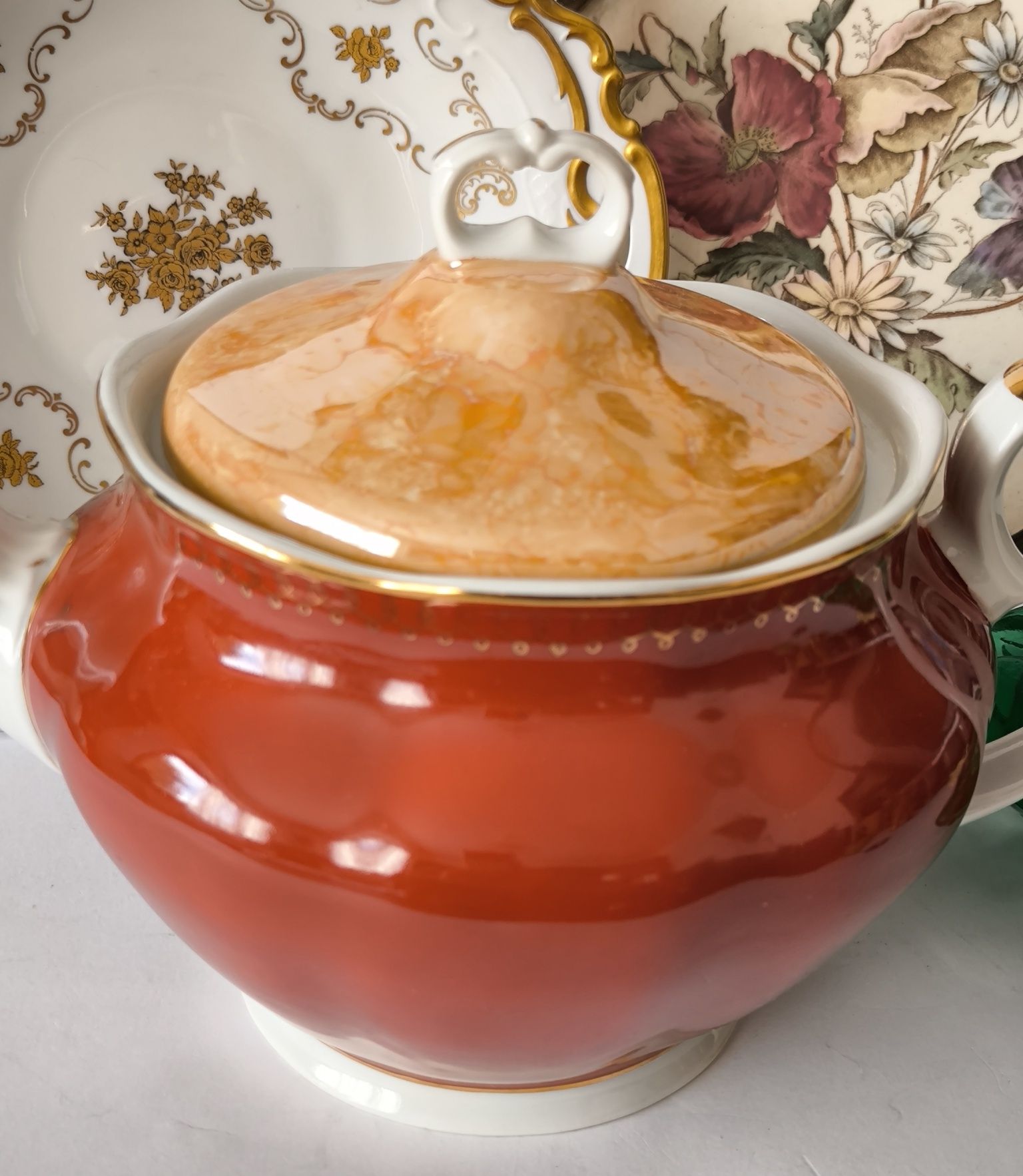 Dzbanek do herbaty kawy Karolina J. Grzegorzewska piękna  porcelana