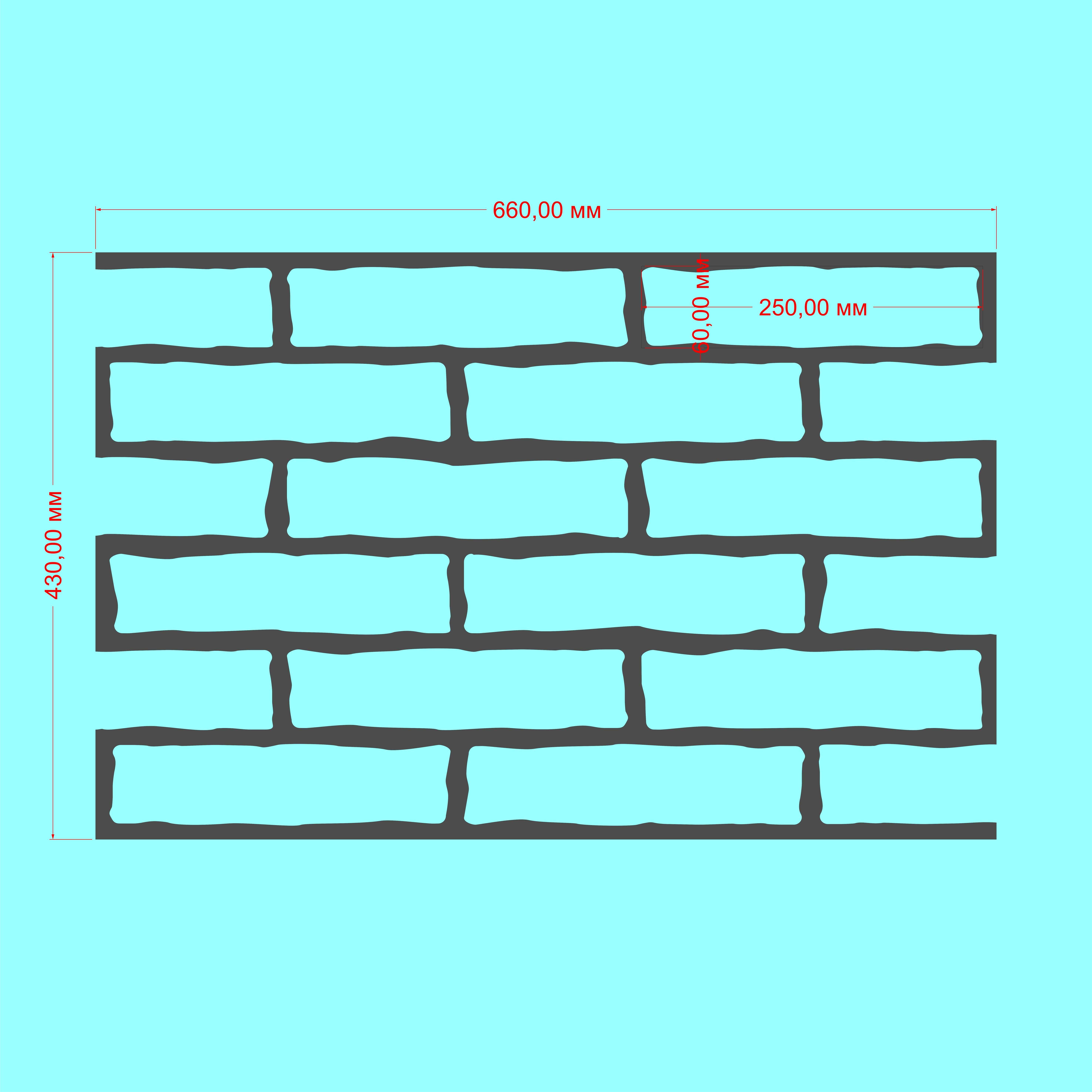 Трафарет для штукатурки Старый кирпич t-10