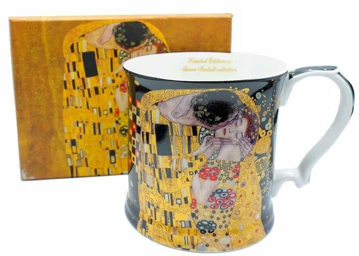 KUBEK JAKOŚCIOWA Porcelana GUSTAV KLIMT pocałunek / KISS 360ml.