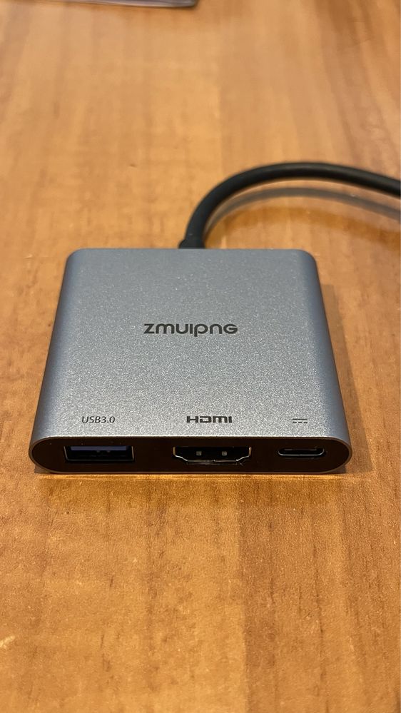 Adaptador USB-C Hub 3 em 1