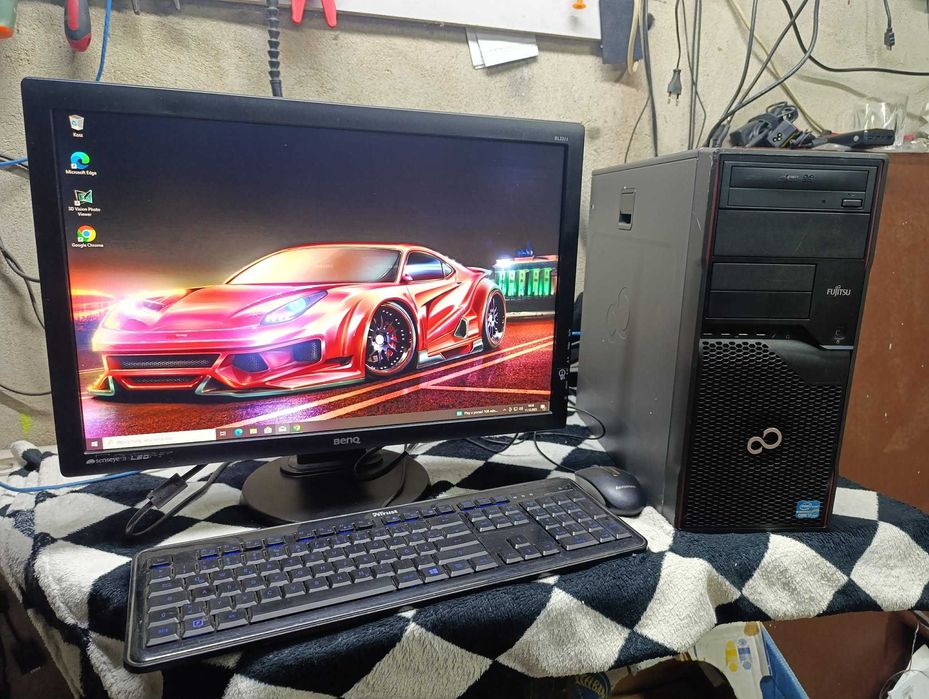 Szybki Komputer i7 8x3.40ghz, ram 16 GB, Geforce, Duży monitor LED 22