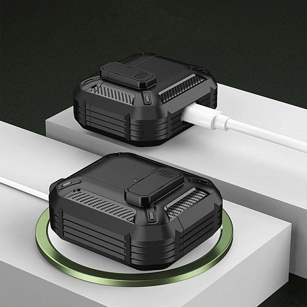 Etui Tech-Protect X-Carbo na AirPods Pro 1 / 2 - czarne