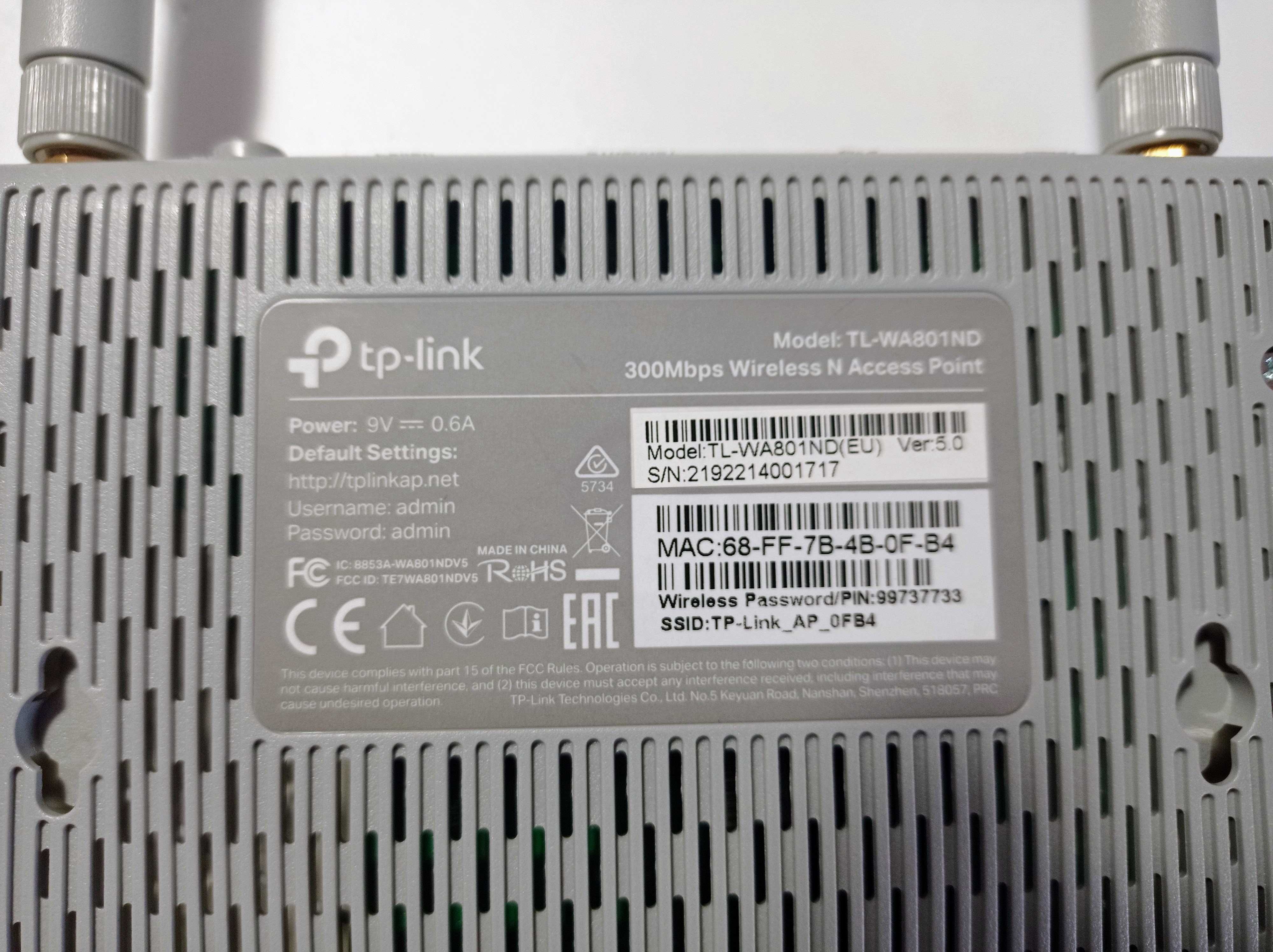 TP-LINK 300Mbps Wireless N Access Point