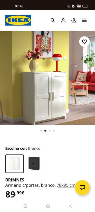 Armário branco 2 portas