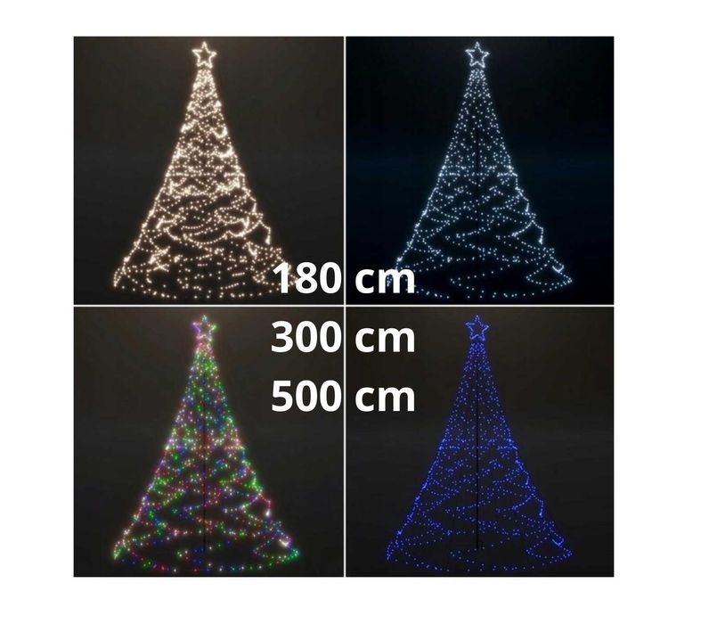 NOWA choinka LED 500 l 300 I 180cm do ogrodu lampki oświetlenie zimna