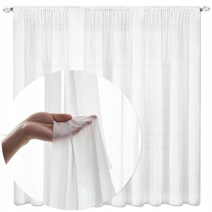 Firana Gotowa Na Taśmie 200X220 Z Pięknego Woalu