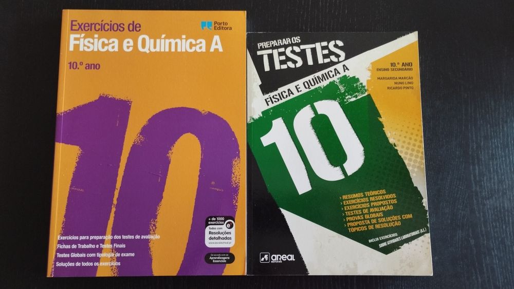 Livros de apoio escolar de física e química 10.° ano