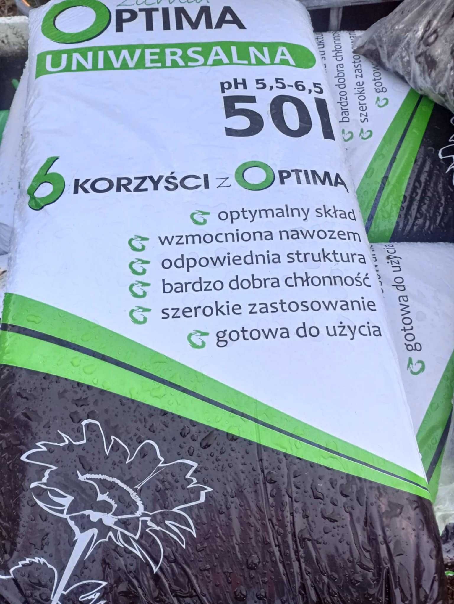 Ziemia ogrodowa uniwersalna workowana torf kwaśny kora średnia