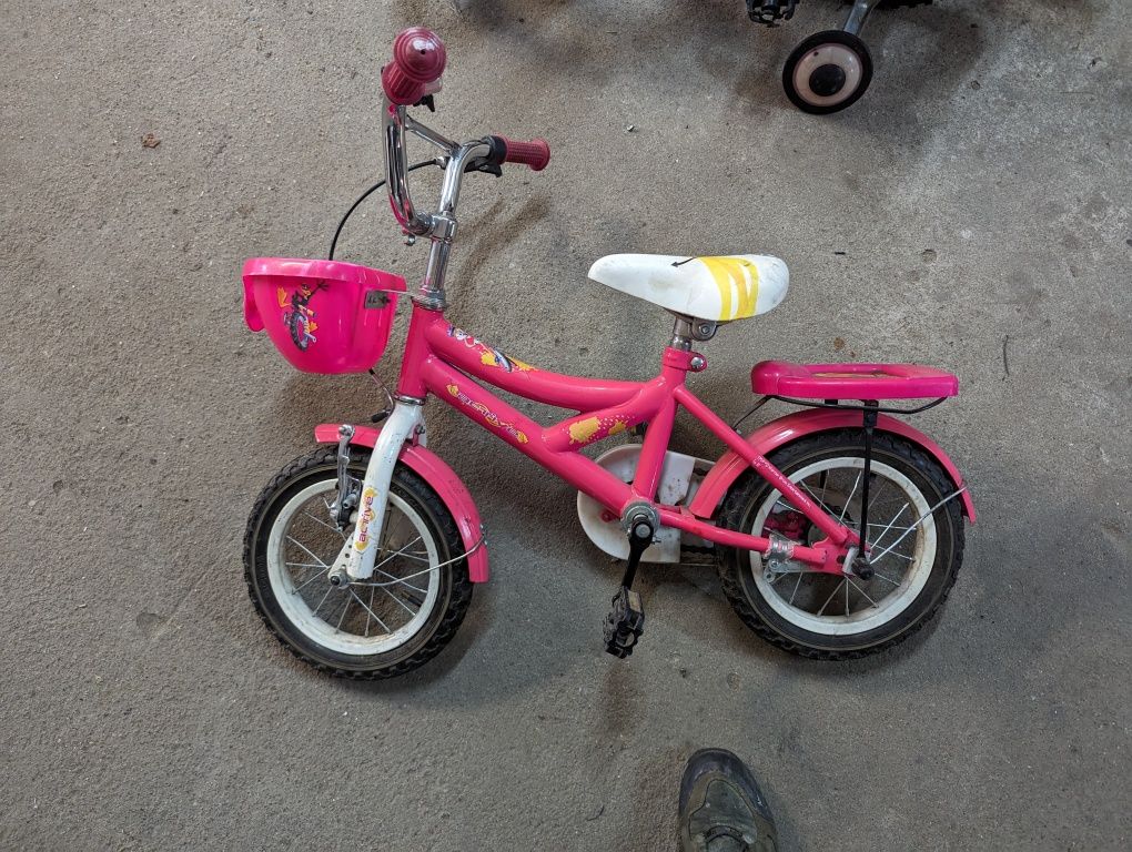 Różowy rowerek dziecięcy 12"