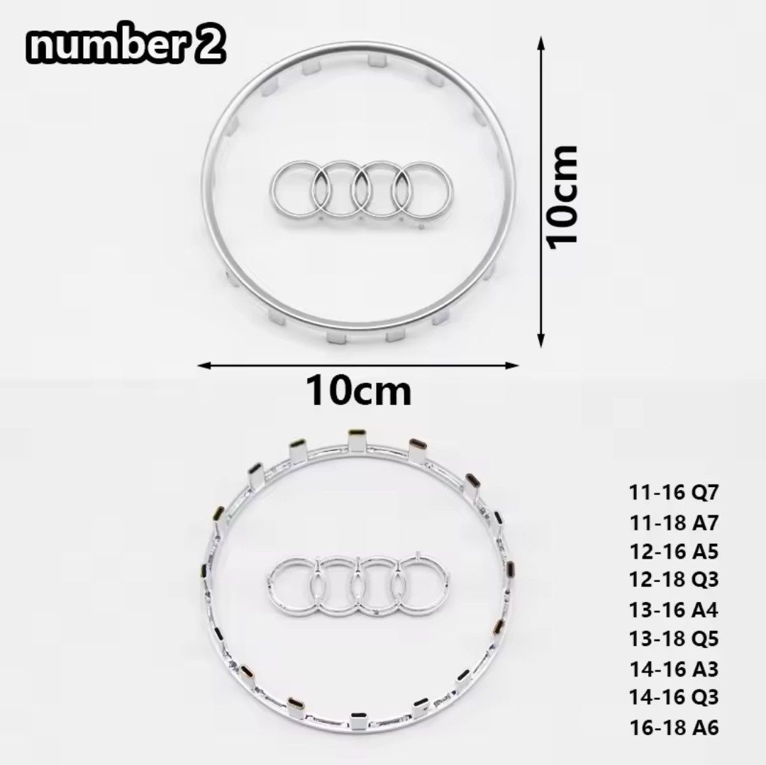 Емблема шильдик накладка значок на руль Audi A3 A4 A6 A7 A8 Q3 Q5 Q7