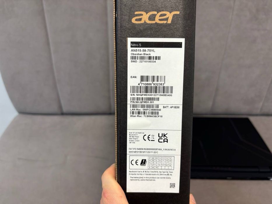 Acer Nitro 5 AN515-58-75YL — i7 / RTX 3060 / 16GB / 512GB SSD