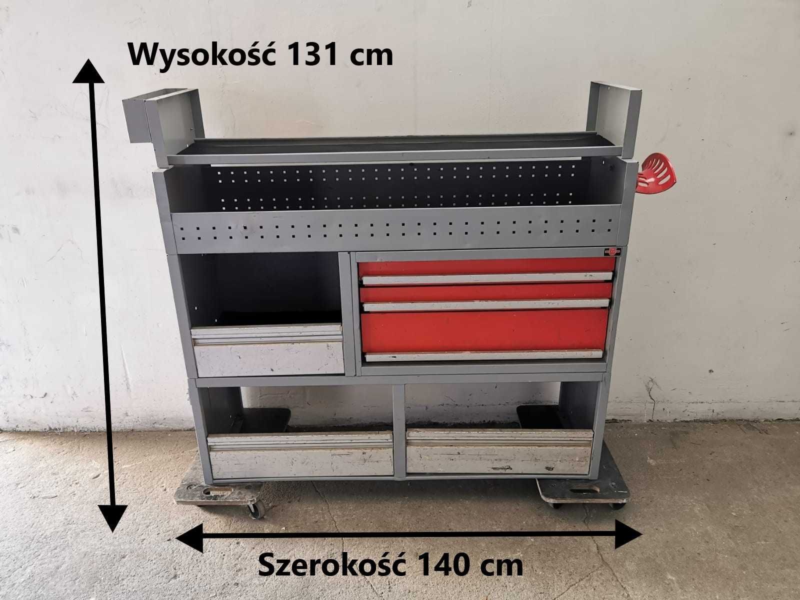 Regał samochodowy serwisowy zabudowa serwisowa warsztat SZUFLADY WURTH
