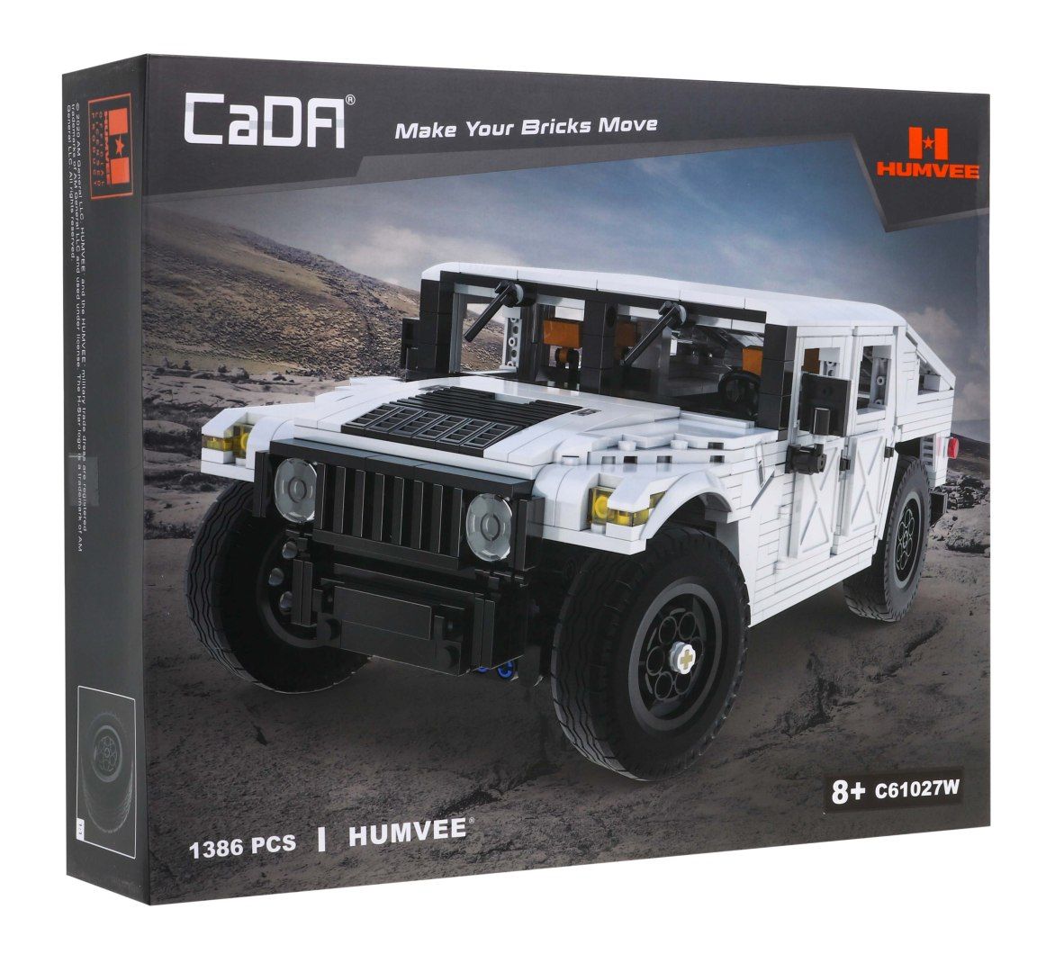 Klocki techniczne CaDA 1386 el. Humvee pojazd wojskowy 1:12 d