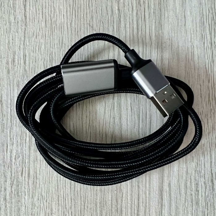 USB-удлинитель 3 метра, супер прочный плетеный, надежный, быстрый
