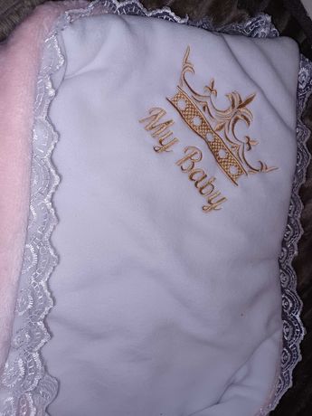 Набор Конверт-одеяло,комбинезон,бант и шапка