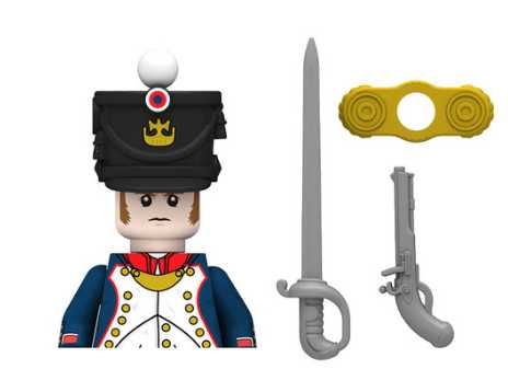 Figurka żołnierza Officer of the French Infantry z bronią komp. z Lego