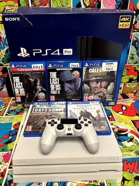 Sony PS4 Pro 1tb+Pakiet Gier x 5 Gwarancja 12m Szczecin Ufogames