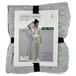 Joggery damskie spodnie dresowe z wełną, szare ciemne, r. XL