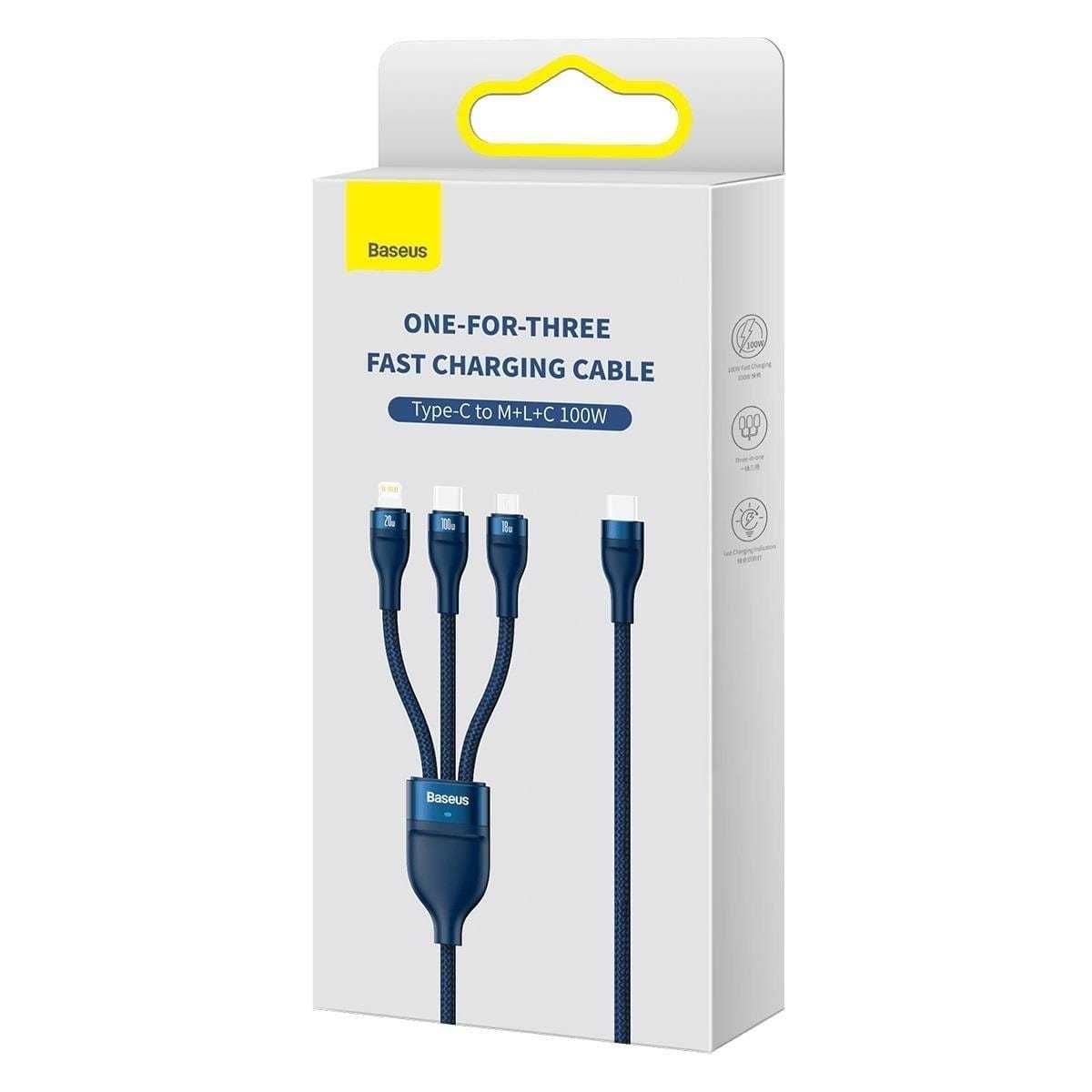 Baseus Flash II kabel USB C - Micro/Light/C 3w1 100W 1,5m Sklep Wawa